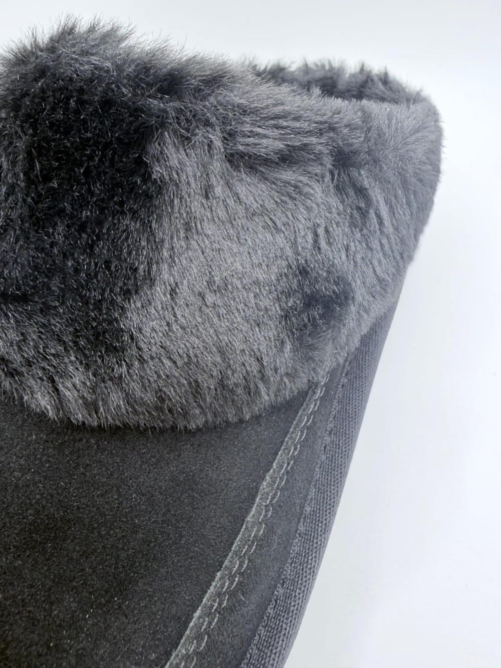 Koolaburra by UGG Tizzey Suede Faux Fur Platform Slip-On Black Mules Size 5 NWT - Picture 6 of 9